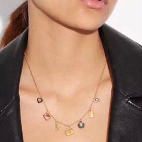 COACH Signature Tabby Charm Necklace - Picture 2 of 5